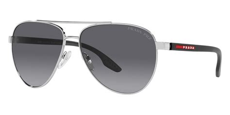 Prada PS 52YS 1BC06G 61 Silver Sunglasses 